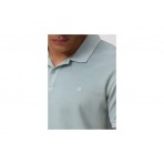 Blue Banana Mist Nature Washed Ανδρικό Κοντομάνικο Polo T-Shirt Μέντα
