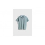 Blue Banana Mist Nature Washed Ανδρικό Κοντομάνικο Polo T-Shirt Μέντα