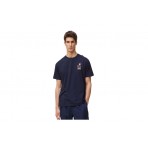 Blue Banana Navy Carven Ανδρικό Κοντομάνικο T-Shirt Μπλε Σκούρο, Ροζ