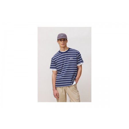 Blue Banana Navy Stripes Ανδρικό Κοντομάνικο T-Shirt Μπλε Σκούρο, Λευκό