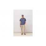 Blue Banana Navy Stripes Ανδρικό Κοντομάνικο T-Shirt Μπλε Σκούρο, Λευκό