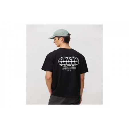 Blue Banana Black Universal Ανδρικό Κοντομάνικο T-Shirt Μαύρο, Λευκό