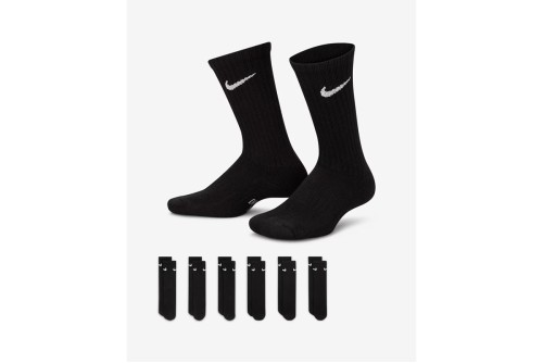 Nike Everyday Cushioned Crew Kάλτσες Ψηλές 6 Ζευγάρια (SX6910 010)
