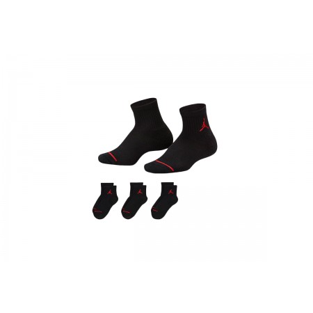 Jordan Jumpman Παιδικές Κοντές Kάλτσες Μαύρες 3 Ζευγάρια