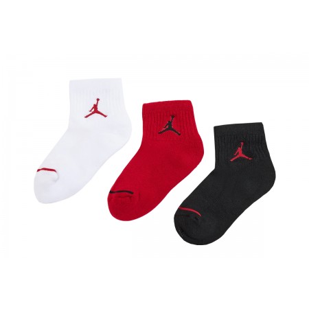 Jordan Jumpman Παιδικές Κοντές Kάλτσες Λευκές 3 Ζευγάρια