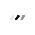 Nike No Show Παιδικές Κάλτσες Λευκές, Γκρι, Μαύρες 3 Τεμάχια