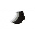 Nike Cushioned Παιδικές Κάλτσες Λευκές, Γκρι, Μαύρες 3 Ζευγάρια