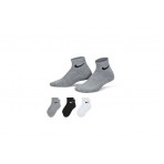 Nike Cushioned Παιδικές Κάλτσες Λευκές, Γκρι, Μαύρες 3 Ζευγάρια