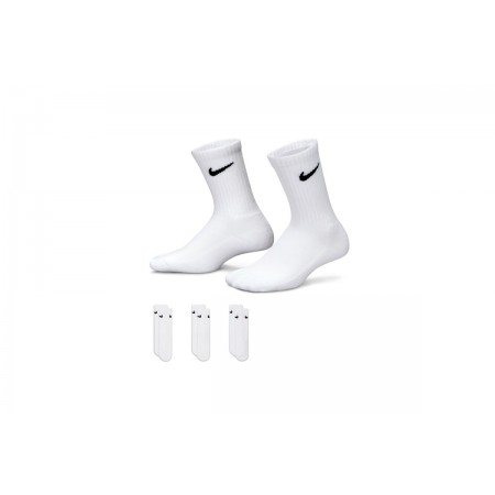 Nike Ψηλές Kάλτσες Λευκές 3 Τεμάχια