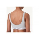 Tommy Jeans Heritage Logo Underband Bralette Γκρι, Λευκά