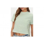 Guess Adele Γυναικείο Κοντομάνικο Crop T-Shirt Βεραμάν
