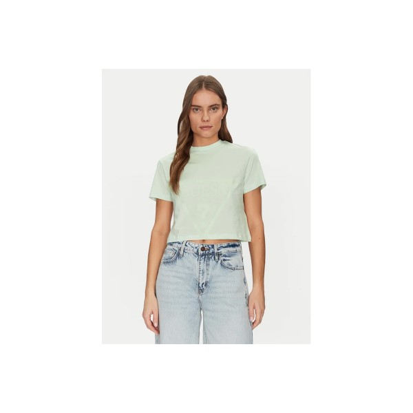 Guess Front Logo Crop T-Shirt Γυναικείο (V2YI06K8HM0 A83N)