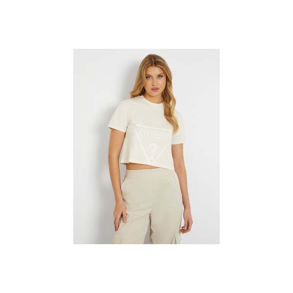 Guess Front Logo Crop T-Shirt Γυναικείο (V2YI06K8HM0 G6K5)