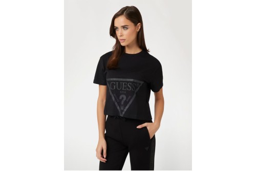 Guess Front Logo T-Shirt Γυναικείο (V2YI06K8HM0 JBLK)