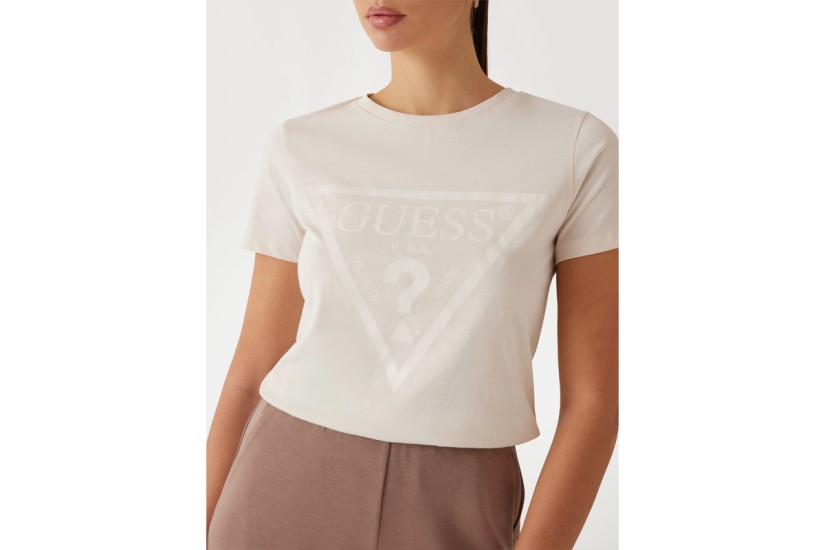 Guess Adele Γυναικείο Κοντομάνικο T-Shirt Μπεζ