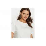 Guess Briana Γυναικείο Κοντομάνικο T-Shirt Εκρού