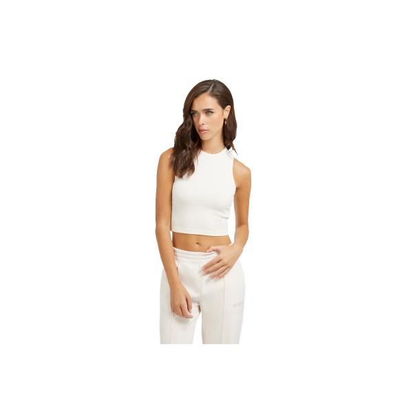 Guess Rib Knit Crop Top Αμάνικο Γυναικείο (V3GP19K8RT2 G6K5)