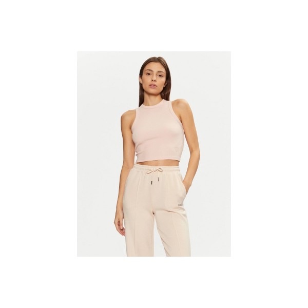Guess Rib Knit Crop Top Αμάνικο Γυναικείο (V3GP19K8RT2 G6O1)