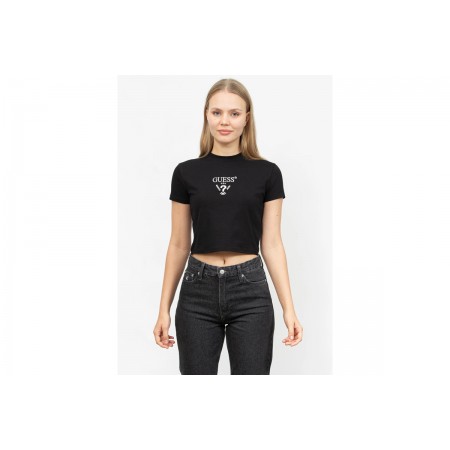 Guess Crop Top Κοντομάνικο  Γυναικείο 