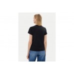 Guess Front Logo Γυναικείο Κοντομάνικο T-Shirt Μαύρο