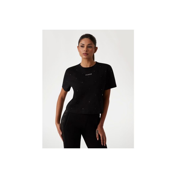Guess Rhinestones Front Logo T-Shirt Γυναικείο (V5GI00I3Z14 JBLK)