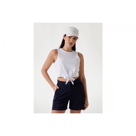 Guess Front Knot Crop Top Αμάνικο Γυναικείο 