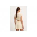 Guess Peony And 4G Logo Crop Top Κοντομάνικο Γυναικείο (V5GP21KCT02 F27G)