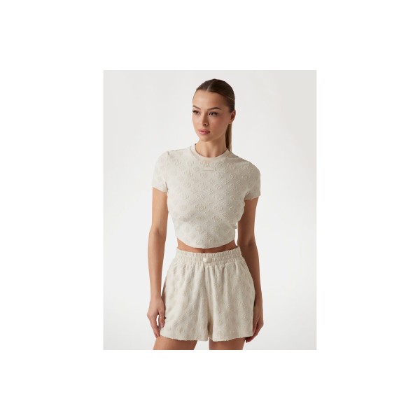Guess Peony And 4G Logo Crop Top Κοντομάνικο Γυναικείο (V5GP21KCT02 FNFN)