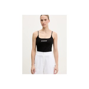 Guess Rhinestone Logo Μπλούζα Αμάνικη Γυναικεία (V5GP22J1314 JBLK)