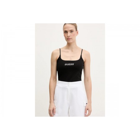 Guess Rhinestone Logo Μπλούζα Αμάνικη Γυναικεία 