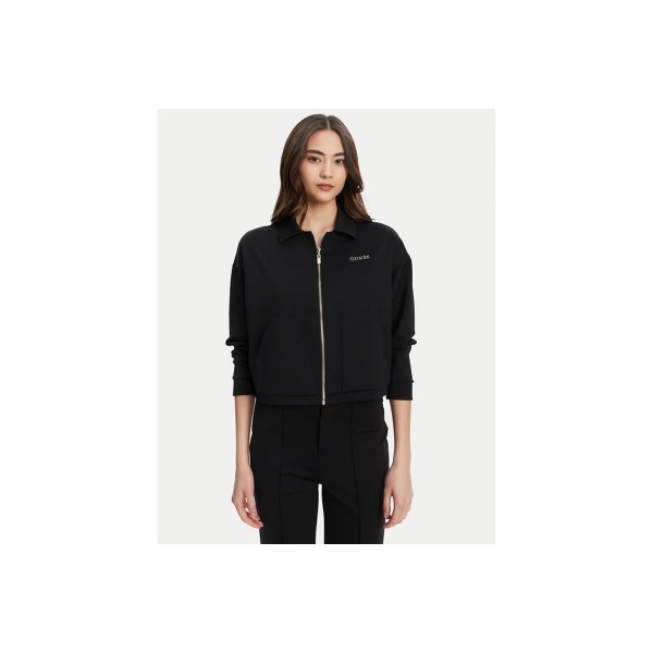 Guess Ζακέτα Cropped Nylon Γυναικεία (V5YL08KCX42 JBLK)