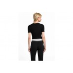 Guess Ribbed T-Shirt Crop Γυναικείο (V5YP08K8RT2 JBLK)