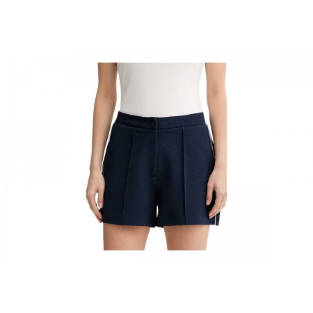 Guess Pique Γυναικείο Casual Σορτς Μπλε Σκούρο