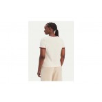 Guess Greta Active Γυναικείο Κοντομάνικο T-Shirt Εκρού
