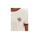 Guess Greta Active Γυναικείο Κοντομάνικο T-Shirt Εκρού