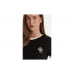 Guess Greta Active Γυναικείο Κοντομάνικο T-Shirt Μαύρο