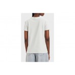 Guess Romy Γυναικείο Κοντομάνικο T-Shirt Εκρού, Ασημί