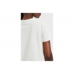 Guess Romy Γυναικείο Κοντομάνικο T-Shirt Εκρού, Ασημί