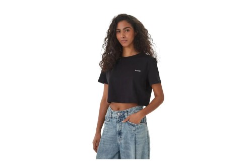 Guess Cropped Boxy T-Shirt Γυναικείο (V6GI17K2984 JBLK)