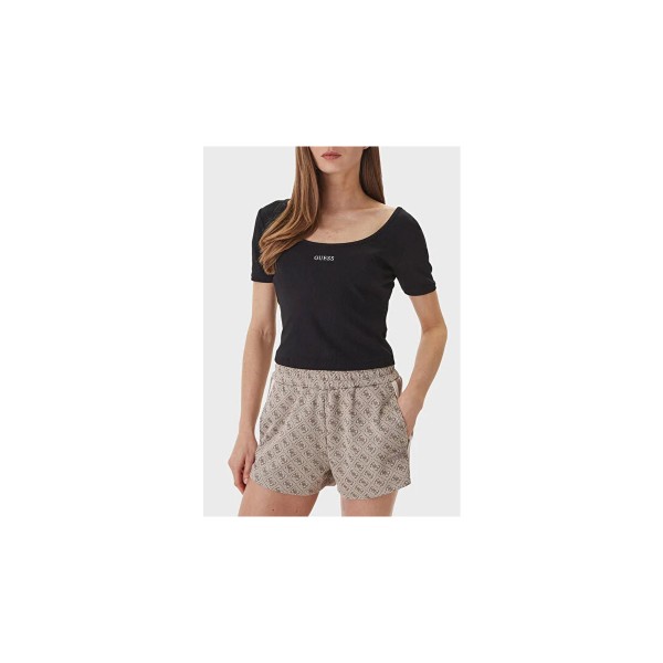 Guess Embroidered Logo T-Shirt Γυναικείο (V6GP04K2969 JBLK)