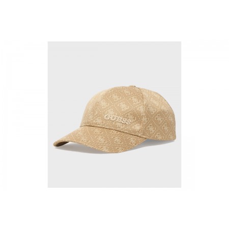 Guess 4G Baseball Γυναικείο Καπέλο Strapback Μπεζ, Εκρού