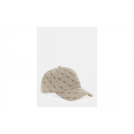 Guess 4G Baseball Γυναικείο Καπέλο Strapback Μπεζ, Καφέ