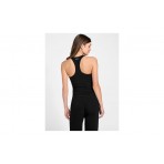 Guess Nat Rib Bra Γυναικείο Αμάνικο Top Μαύρο