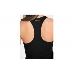 Guess Nat Rib Bra Γυναικείο Αμάνικο Top Μαύρο