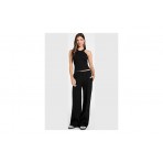 Guess Nat Rib Bra Γυναικείο Αμάνικο Top Μαύρο