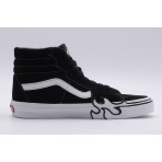 Vans Sk8-Hi Flame Ανδρικά Sneakers Μποτάκια Μαύρα, Λευκά