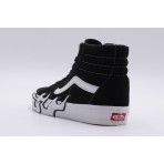 Vans Sk8-Hi Flame Ανδρικά Sneakers Μποτάκια Μαύρα, Λευκά