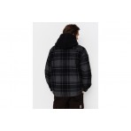 Vans Piedmont Hooded Plaid Ανδρικό Jacket Γκρι Σκούρο, Μαύρο