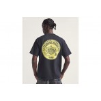 Vans Scratched Records Ανδρικό Κοντομάνικο T-Shirt Μαύρο, Λεμονί