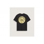 Vans Scratched Records Ανδρικό Κοντομάνικο T-Shirt Μαύρο, Λεμονί